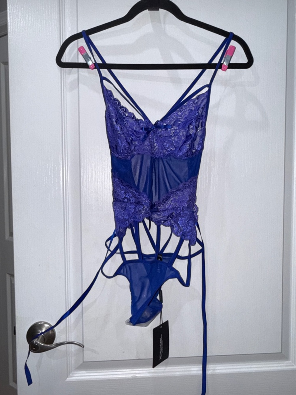PrettyLittleThing Purple Lace Strappy Teddy